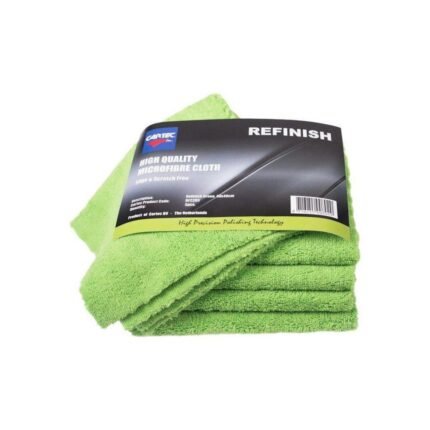 alt="Cartec Microfibre Cloth Green for car Valeting cleaning Towel 5PK"