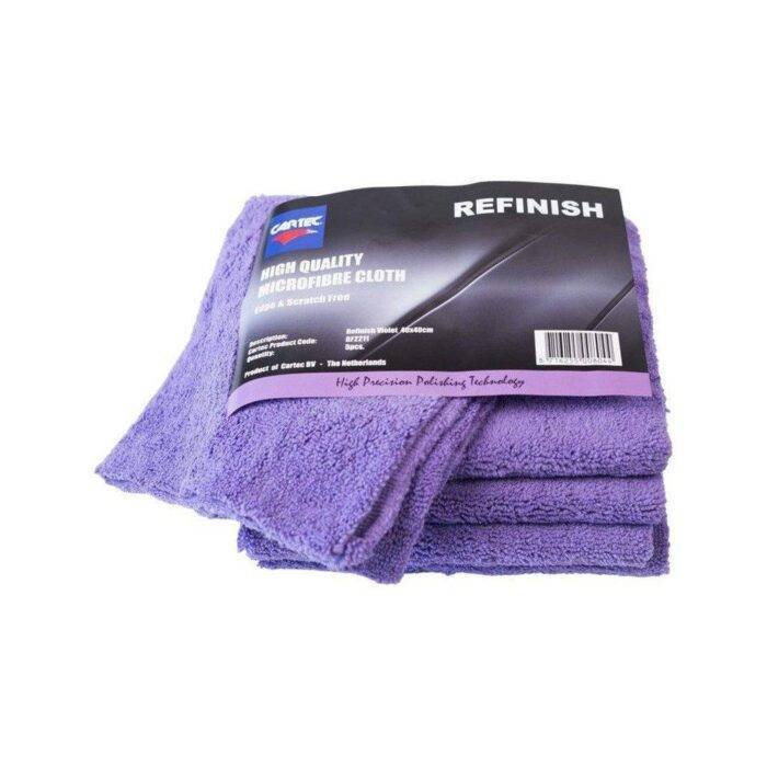 alt="Cartec Microfibre Cloth Purple for car Valeting cleaning Towel 5PK"