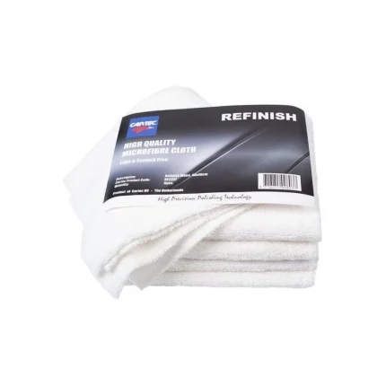 alt="Cartec Microfibre Cloth White for car Valeting cleaning Towel 5PK"