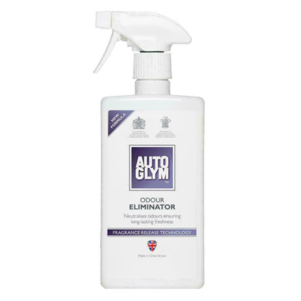 alt="Autoglym odour eliminator car air freshener pleasant smell neutralises bad smells temporary fix 500ml"