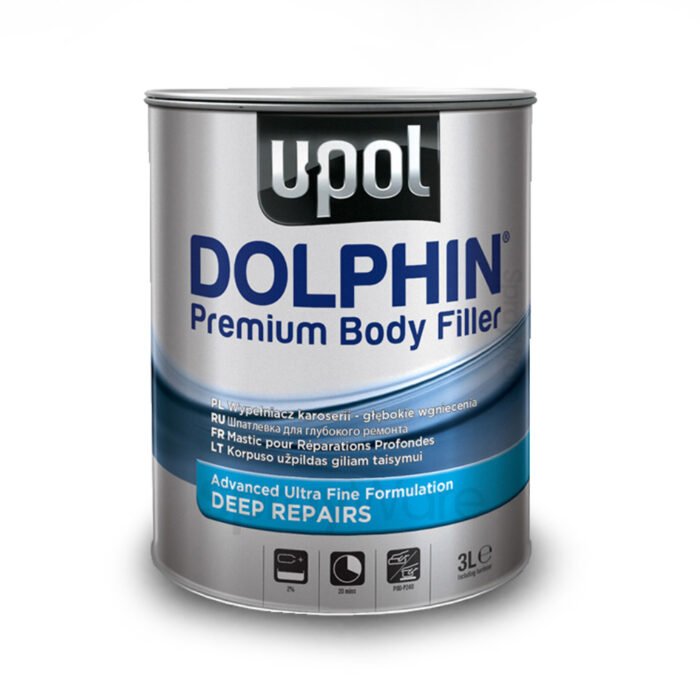 alt="UPOL Premium Dolphin Body Filler for car body Deep Repairs 3L tin"