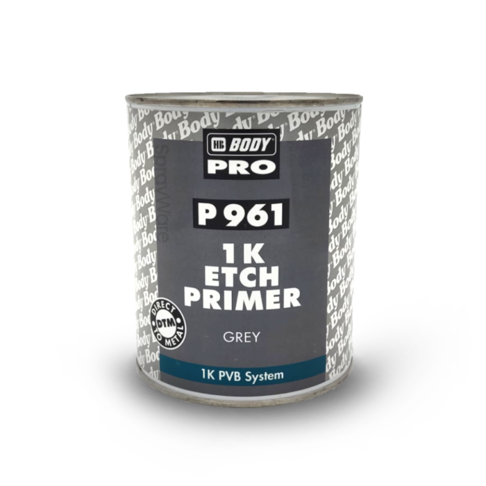 alt="HB Body P961 1K Etch Primer Grey PVB System 1L tin anticorrosive"