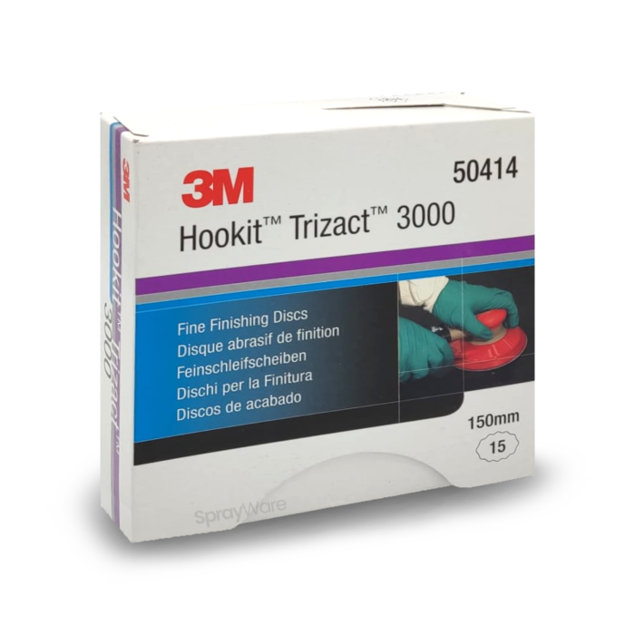 alt="3M Trizact 3000 Hookit Foam Abrasive Discs 1pc 3pc 15pcs 50414 hook and loop"