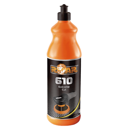 alt="ROAR 610 Extreme Cut Compound bottle 1kg for removing P1500 or P2000 sanding marks"