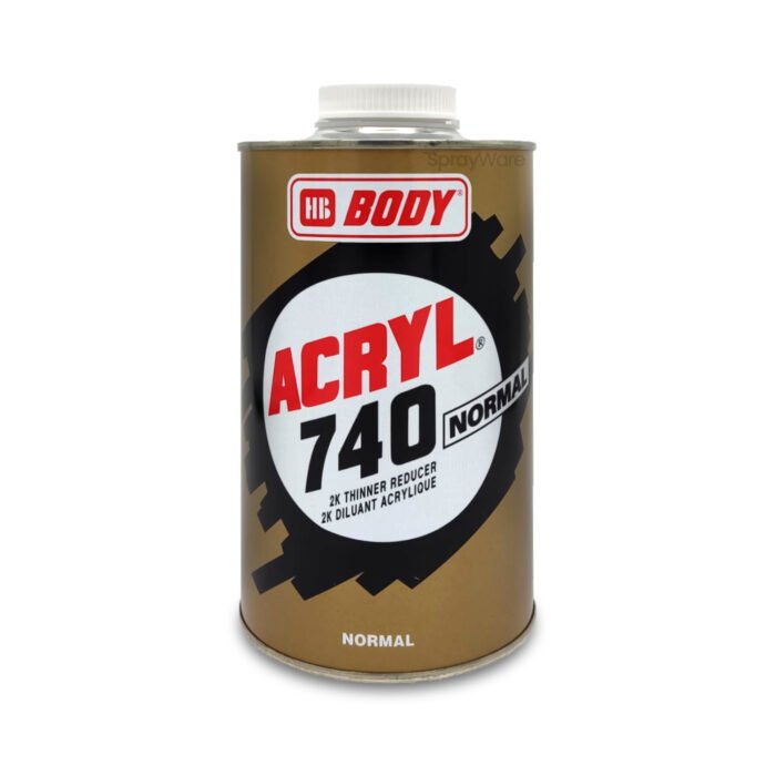 alt="HB Body 740 Acryl Normal 2K Universal Thinner 1L reducer normal for topcoats base coats"