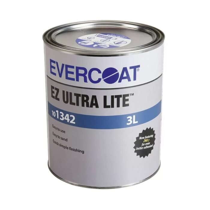 alt="Transform the way you repair and finish auto bodies with the Evercoat 101342 EZ Ultra Lite Body Filler With Hardener 3L! This high-end body filler is specially designed for automotive enthusiasts and professional body shops who demand nothing but the best. Combining ease of use with superior end results, Evercoat gives your projects a flawless finish."