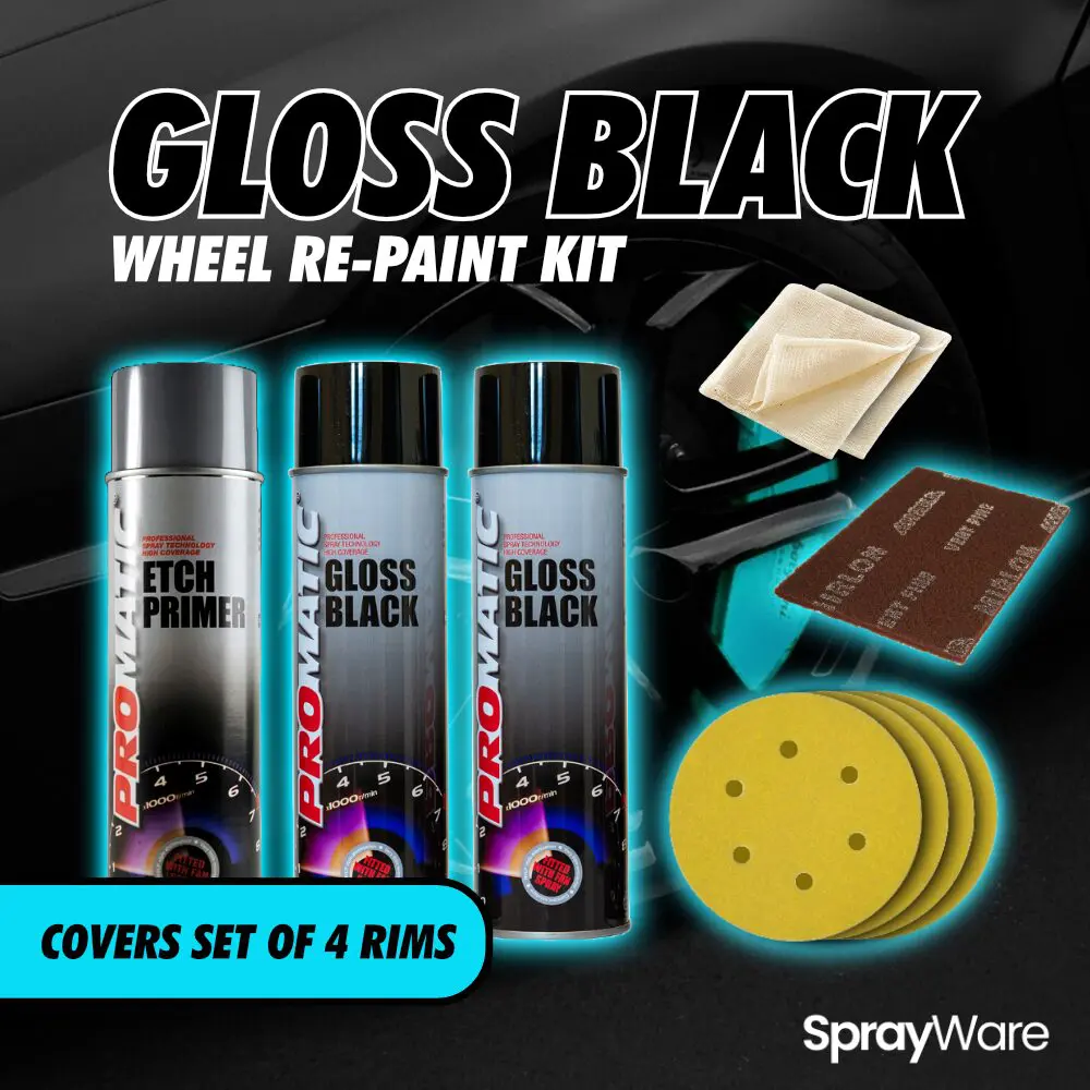 Gloss Black for Wheels Gloss Black Wheel Repaint Restoration Kit by Sprayware - Image 1