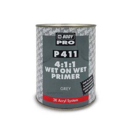 alt="HB Body P411 4:1:1 Wet on Wet Grey Primer 1L acrylic sealing"