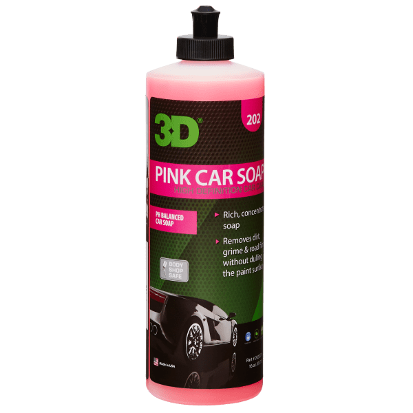 3D Pink Car Soap 1 Gallon | PH Neutral Car Wash Shampoo Body Shop Safe