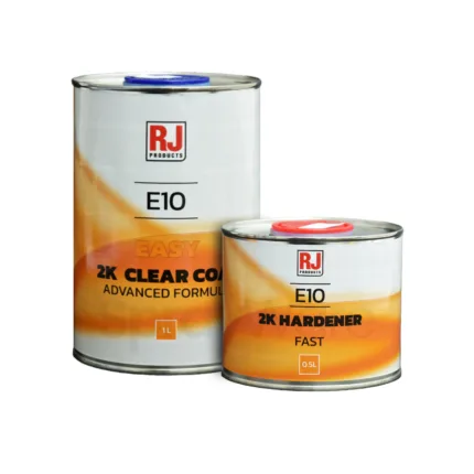 alt="RJ Products E10 Easy Clear Coat 2K Lacquer 1.5L Kit with fast hardener"