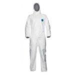 alt="Tyvek 500 XPert White Overalls Coveralls DuPont Disposable Elastic Fit PPE with Hood"