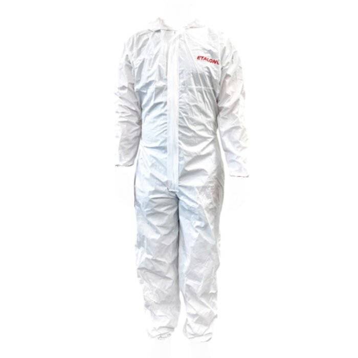 alt="Etalon Painters Overall Lightweight Spraying Coverall Nylon Hooded White Size L/XL"