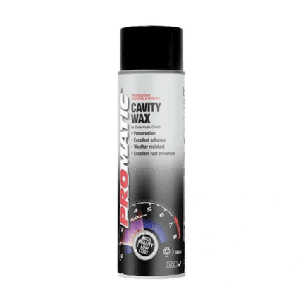 alt="Promatic Cavity Wax Clear transparent Aerosol Spray can 500ml corrosion prevention"