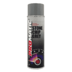 alt="Promatic Stonechip Grey overcoatable aerosol Spray can for Underbody 500ml"