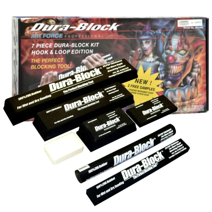 alt="Dura-Block 7 Piece Sanding Block Kit Hook & Loop AF44L with 2 free samples"