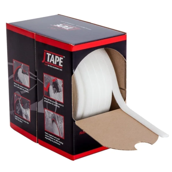 alt="J Tape Flexi No Edge Blending Tape 15mm x 25m in dispenser box"