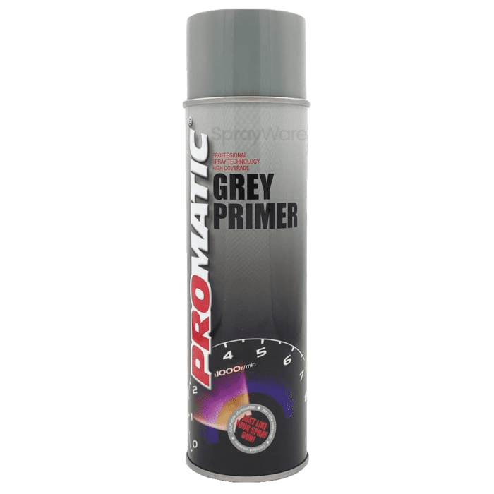 alt="Promatic ProXL Grey Primer Aerosol spray can Gloss Finish cars vehicle 500ml GP500"