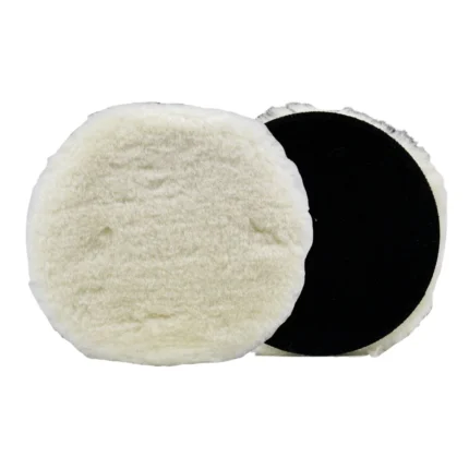 alt="3D Lambswool Heavy Cutting Pad White Wool knitted 5" 127mm X1 for car polishing"