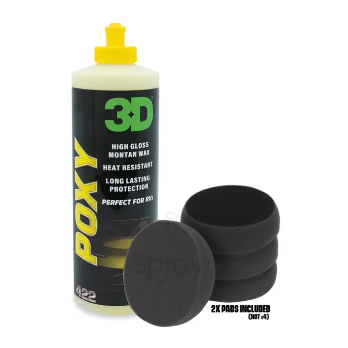 alt="3D Poxy Wax Sealant Compound 473ml + 3D Black 3.5" Foam Pad 2PK"