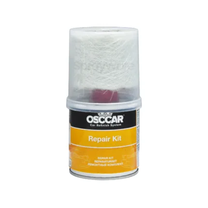 alt="Osccar Repair Kit Fibreglass Mat Polyester 250g Resin Filler and Mat Glass Cloth"