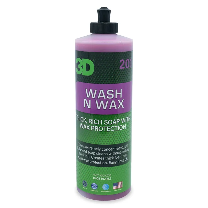 alt="3D wash n wax car wash soap in bottle for deep cleaning 16oz 473ml"